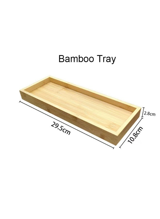 بيرام طقم حاويات معدنية للشاي والقهوة والسكر مع غطاء من الخيزران محكمة الإغلاق للتخزين في المنزل والمطبخ صندوق شاي وطقم حاويات لحبوب القهوة لتحسين المنزل بتصميم عصري باللون الأبيض - Image 3